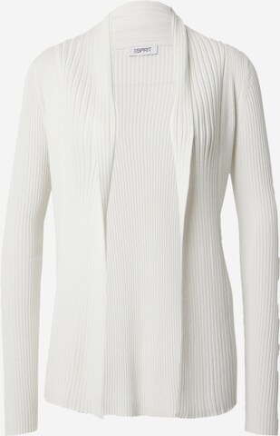 ESPRIT Knit Cardigan in White: front