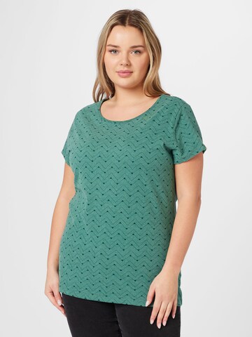 Ragwear Plus Shirt in Green: front