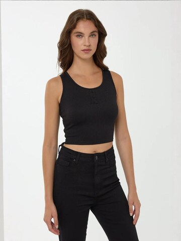Hiccup Top in Schwarz