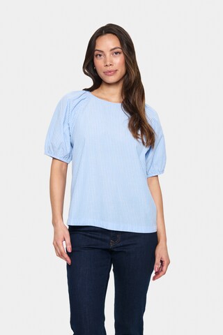 SAINT TROPEZ Blouse 'JosefiaSZ' in Blue: front