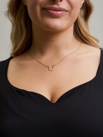 LUUK LIFESTYLE Necklace 'Hufeisen' in Gold: front