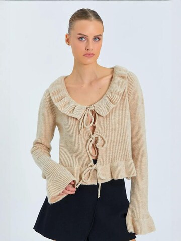 MixRay - Casaco de malha em bege: frente