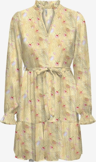 ONLY Robe 'ROSEY' en jaune pastel / vert clair / rose / framboise, Vue avec produit