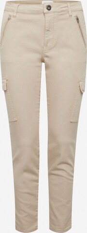 PULZ Jeans Skinny Cargo Pants 'Rosita' in Beige: front