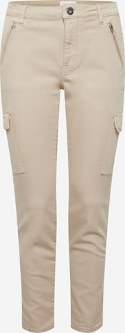 PULZ Jeans Skinny Cargobroek 'Rosita' in Beige: voorkant