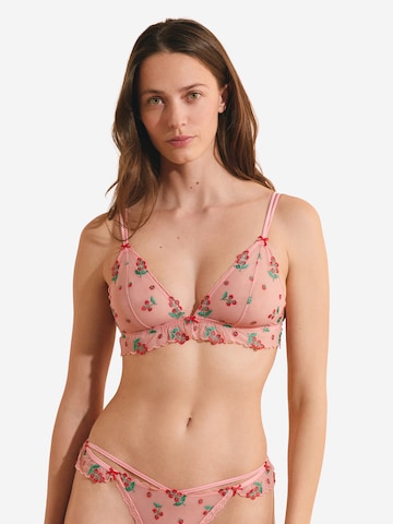 ETAM Triangel BH 'Tomato Love' in Pink: Vorderseite