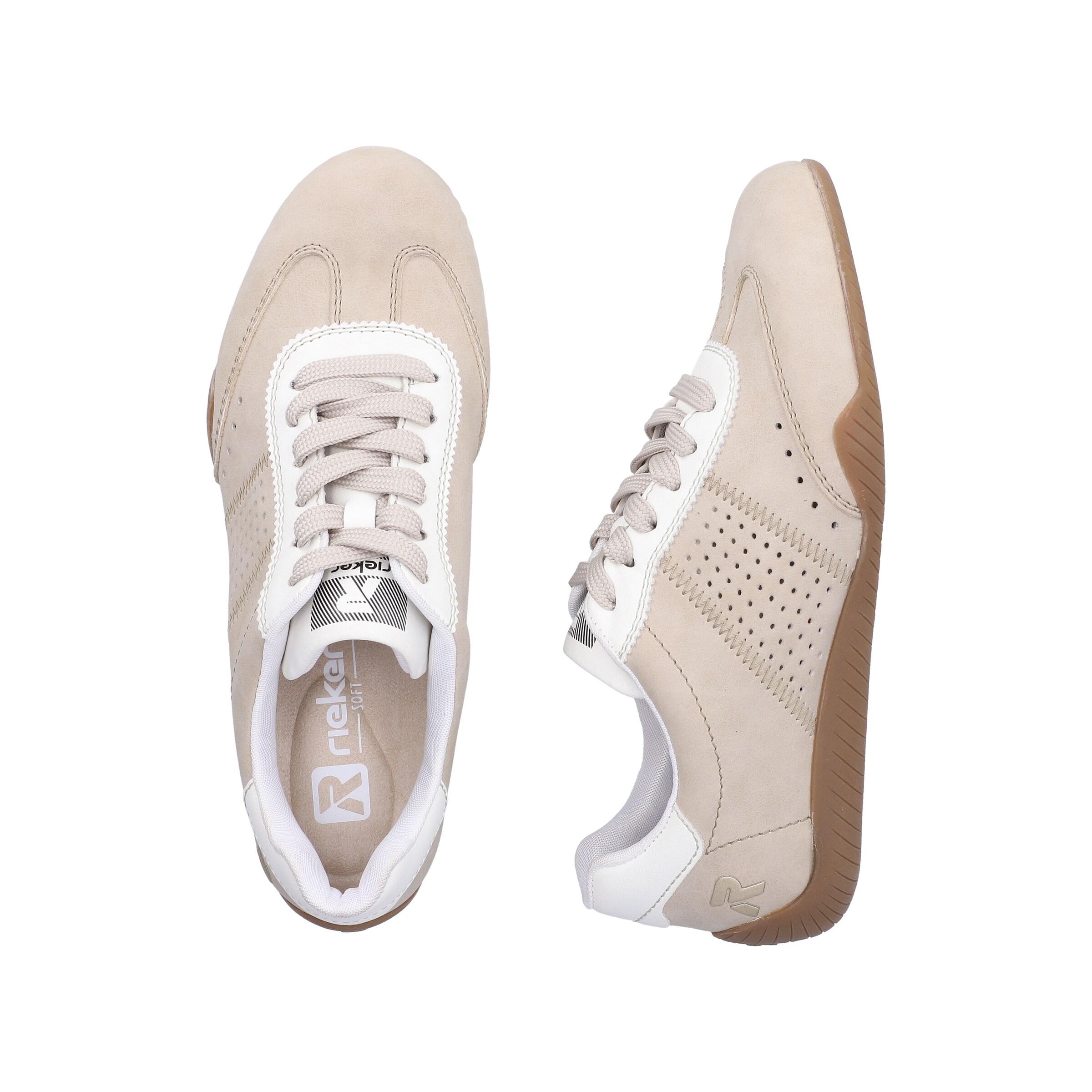 Chaussure de sport à lacets Rieker en beige