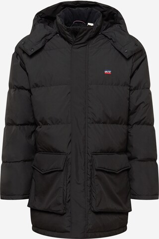 LEVI'S ® Winterjas 'Fillmore Mid Parka 2.0' in Zwart: voorkant