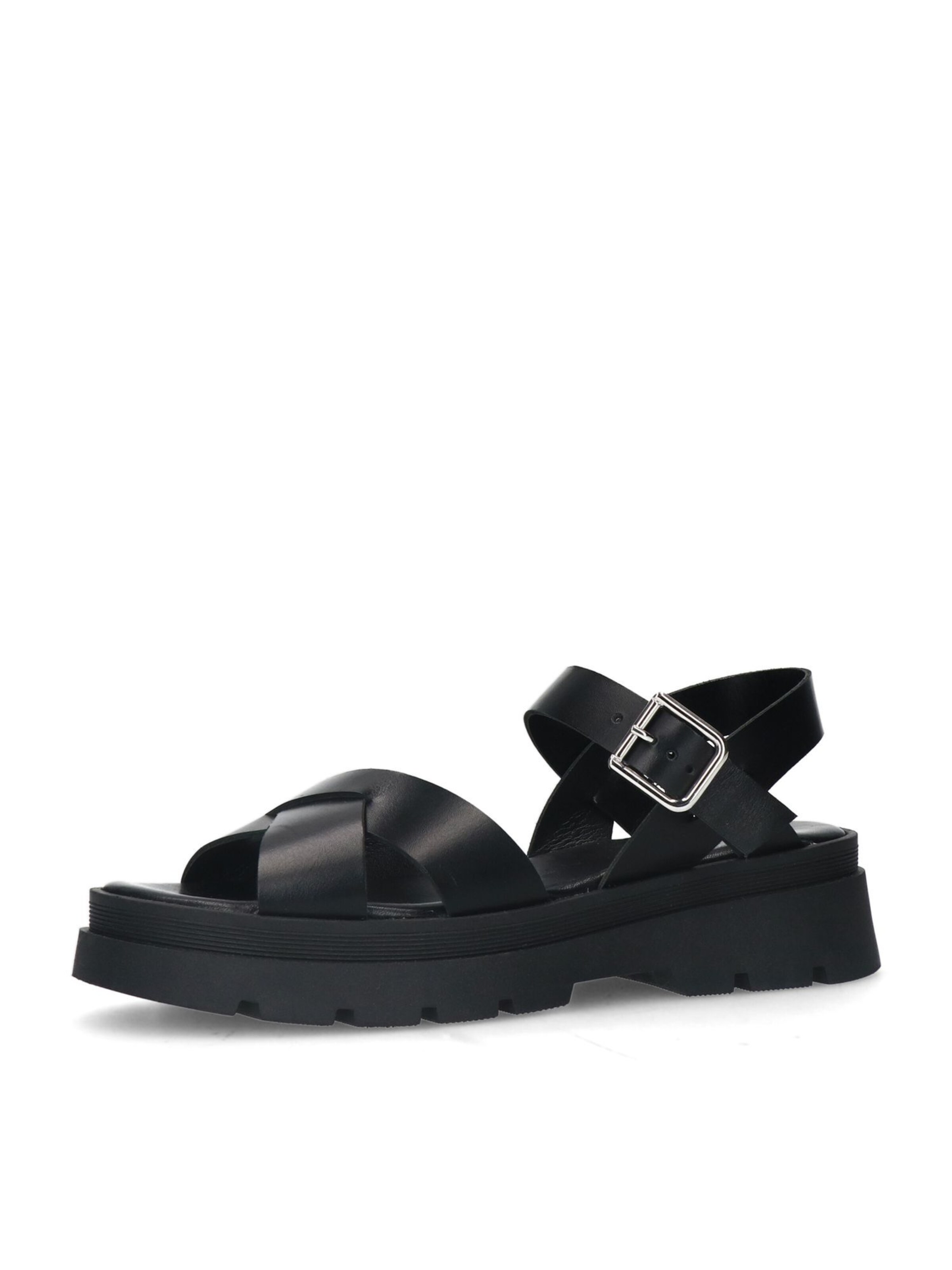 MANFIELD Sandals in Black: front
