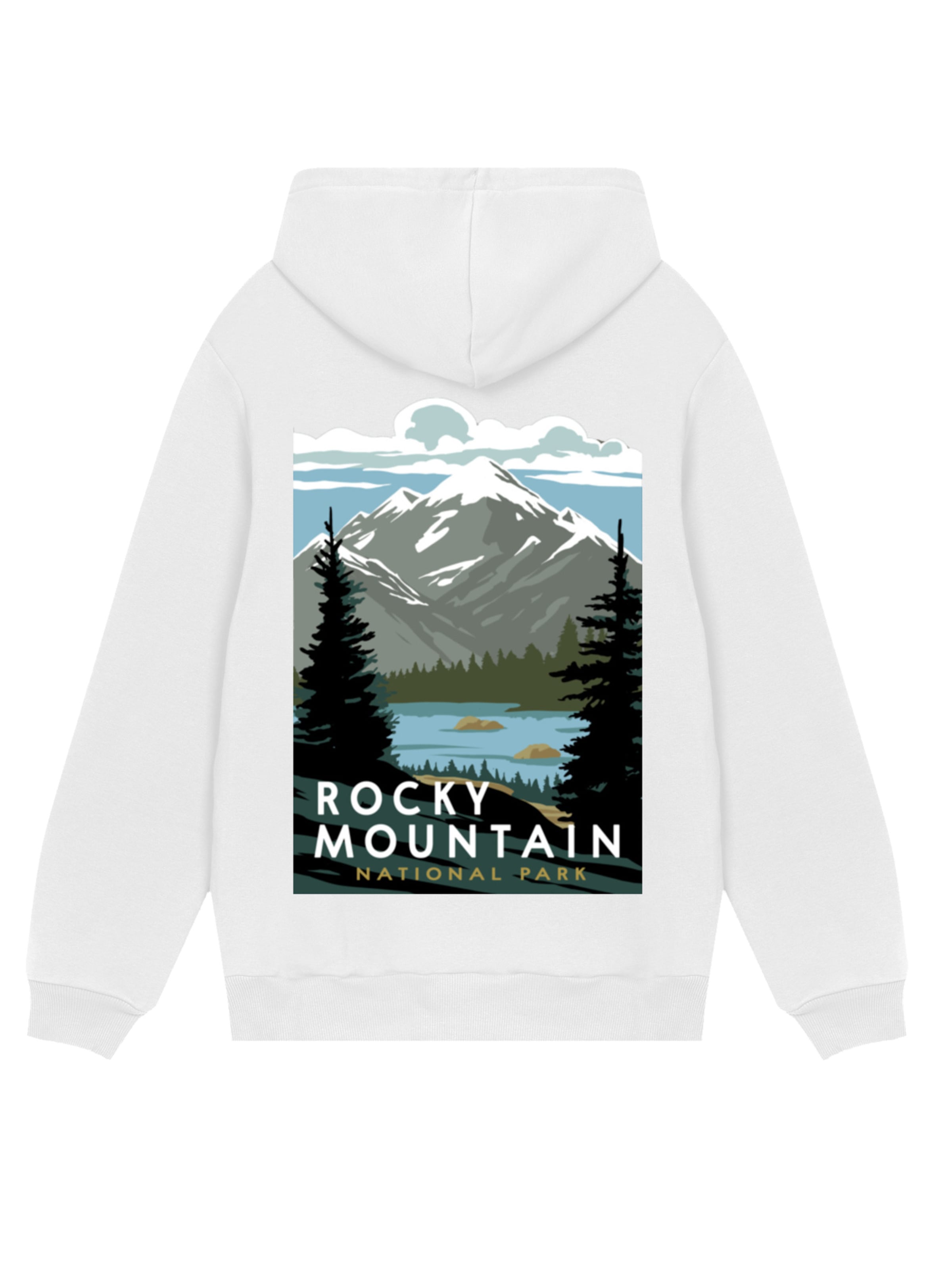 Sweat-shirt 'US National Parks Rocky Mountain National Park' F4NT4STIC en blanc