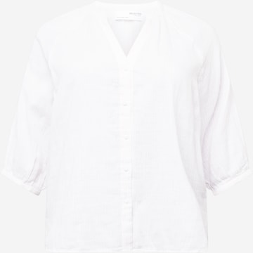 Selected Femme Curve Blouse 'Alberta' in White: front