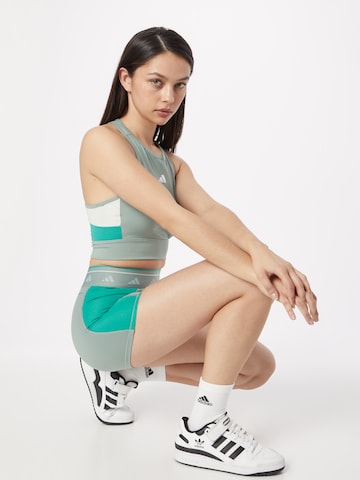 ADIDAS PERFORMANCE Спортивный топ 'Techfit Colorblock ' в Зеленый