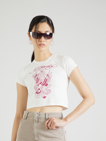 Ed Hardy Shirt in White: front