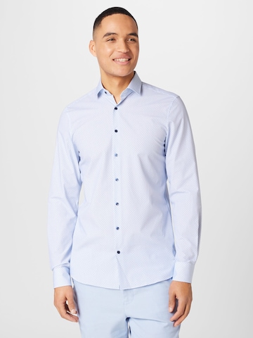 OLYMP Regular fit Overhemd in Blauw: voorkant