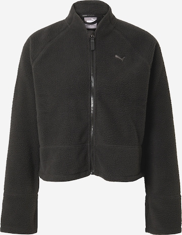 PUMA Športna jakna | črna barva: sprednja stran