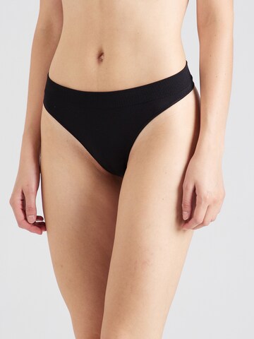 WEEKDAY Thong 'Cat' in Black: front