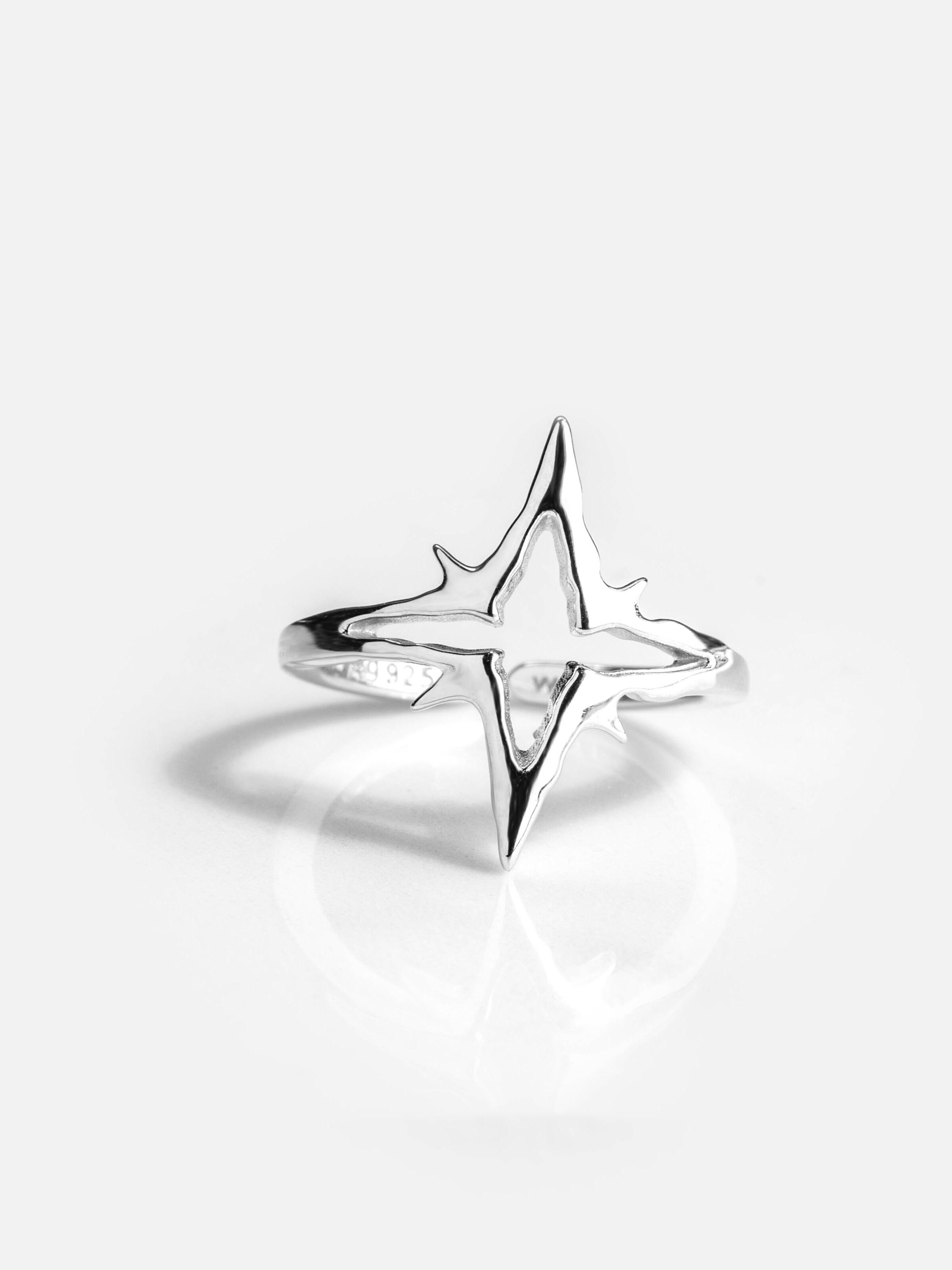 warpedsense Ring 'Stellar' in Silver: front