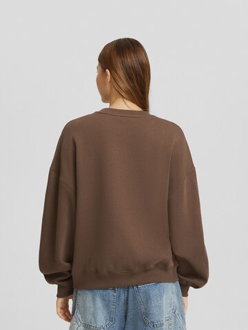 Sweat-shirt Bershka en marron