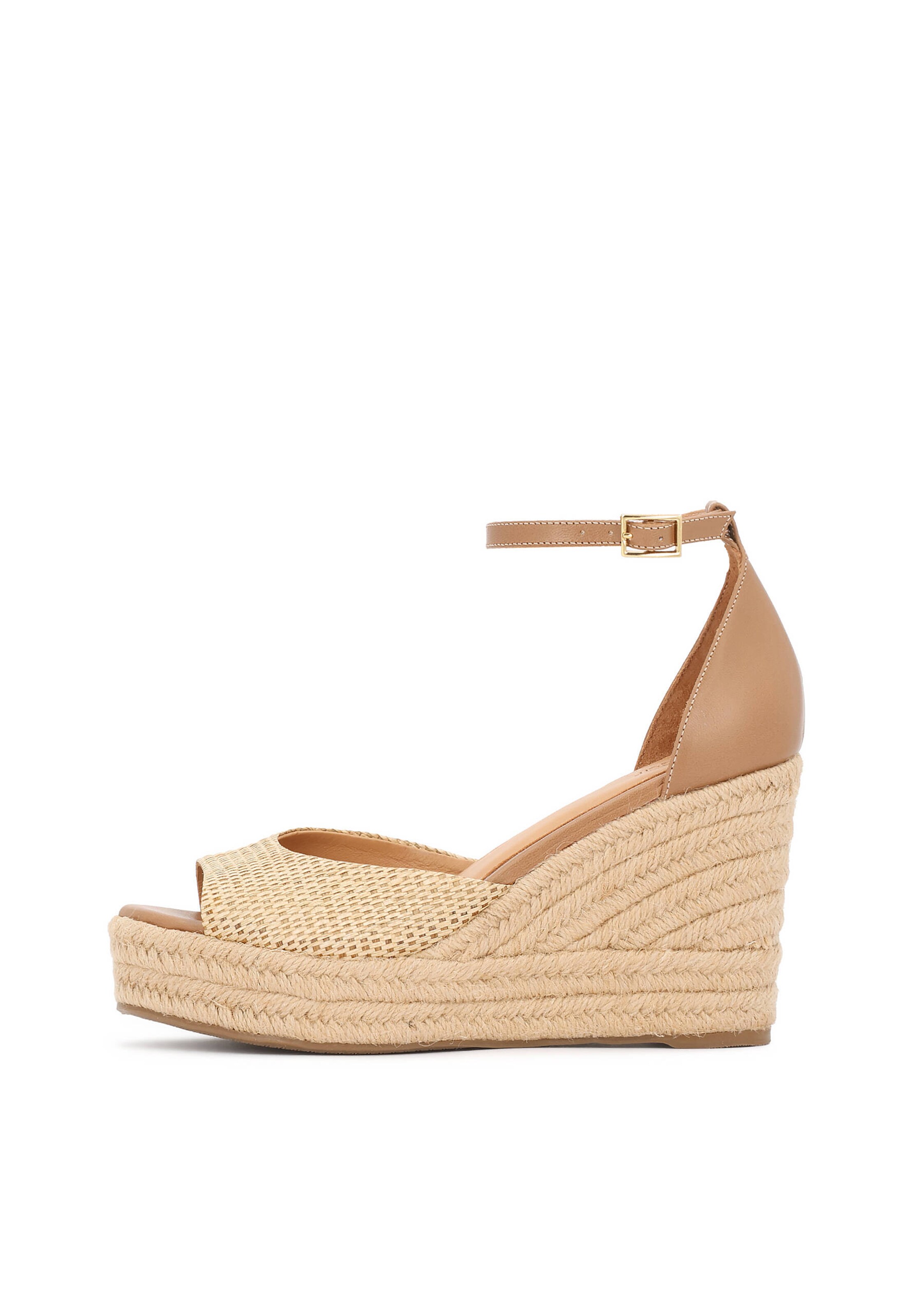 Kazar Riemensandale in Beige: Vorderseite