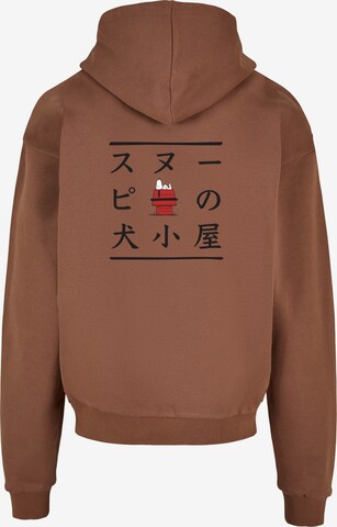 Merchcode Sweatshirt 'Peanuts - House Of Snoopy' in Brown