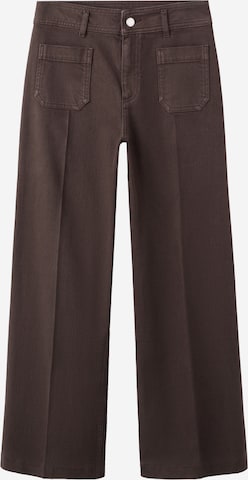 MANGO Wide Leg Farkut 'JESSIE' värissä ruskea: etupuoli