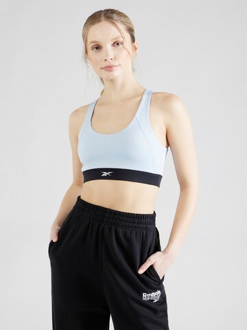 Reebok Bustier Sport-BH in Blau: Vorderseite
