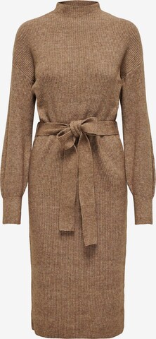 ONLY Knitted dress 'THILDE' in Brown: front