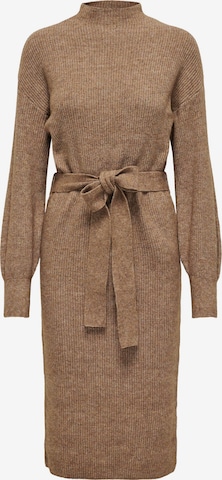 ONLY Knitted dress 'THILDE' in Brown: front