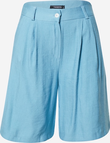 Trendyol Loose fit Pleated Pants in Blue: front