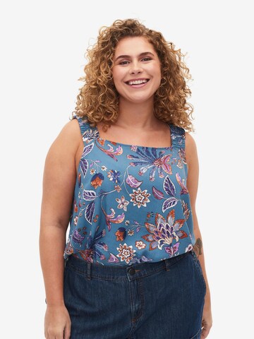 Zizzi Top 'Bella' in Blue: front