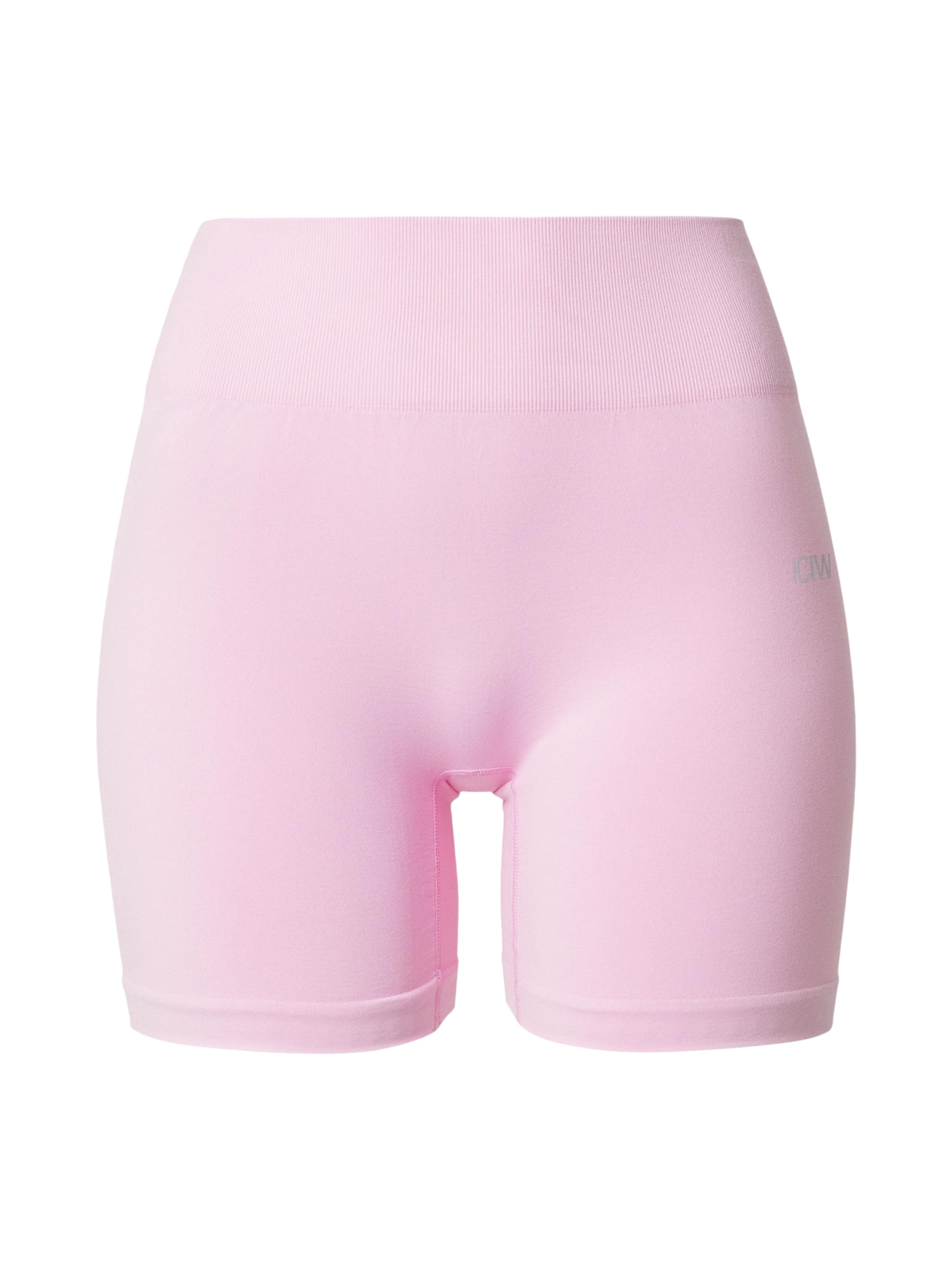 ICANIWILL Skinny Športne hlače 'Smooth' | roza barva: sprednja stran