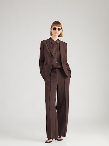 Wide Leg Pantalon à plis s.Oliver BLACK LABEL en marron