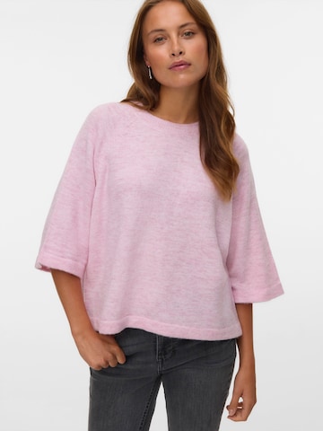VERO MODA Sweater 'VMLEFILE' in Pink: front