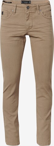 KOROSHI Jeans i brun: forside