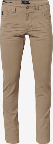 KOROSHI Regular Jeans in Brown: front