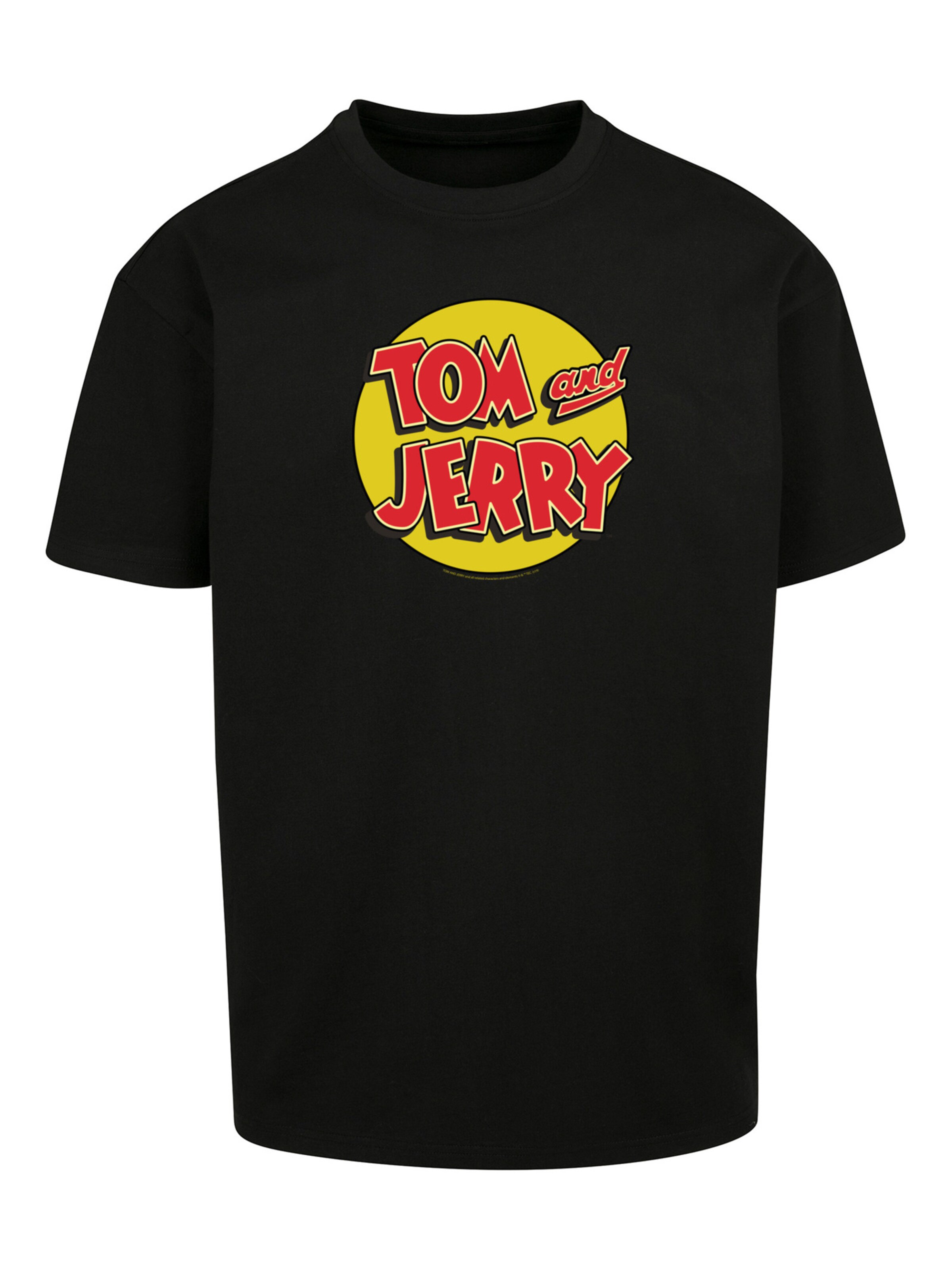 T-Shirt 'Tom And Jerry' F4NT4STIC en noir : devant