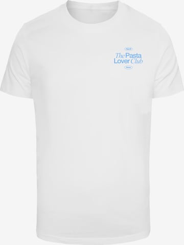 Mister Tee T-shirt 'The Pasta Lover Club' i vit: framsida