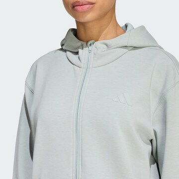 ADIDAS PERFORMANCE - Casaco de treino em moletão 'Designed 4 Training Full-Zip Hooded' em verde