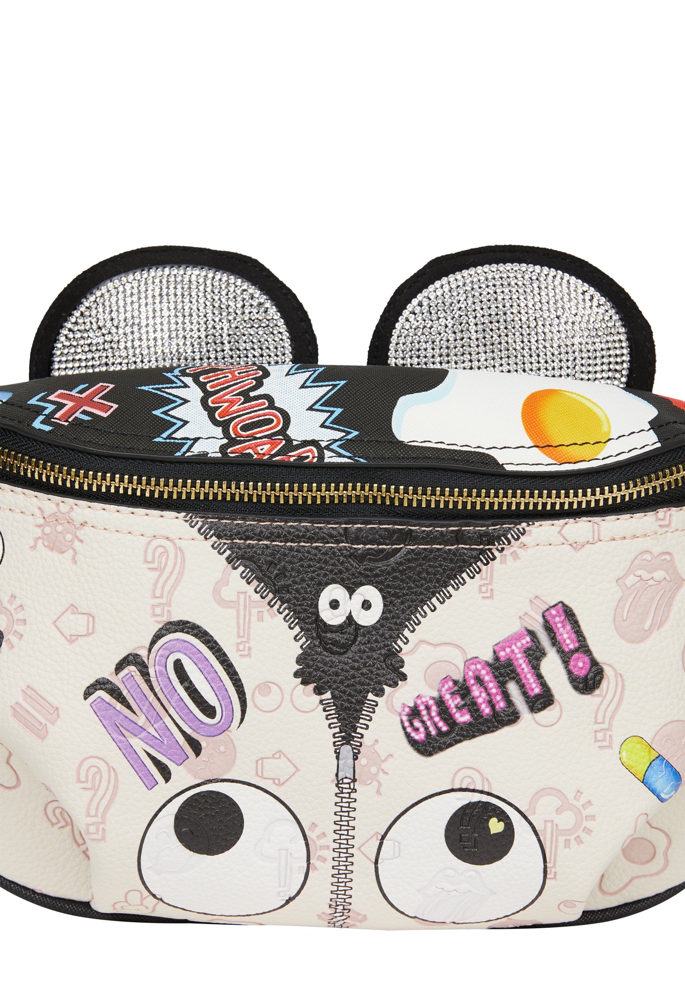 MYMO Τσαντάκι μέσης 'Pop Eyetheme' σε μαύρο