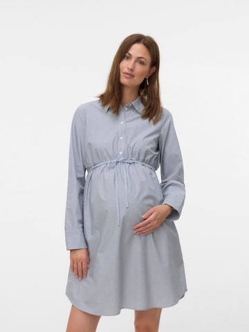 Robe-chemise 'MLSALMA' MAMALICIOUS en blanc : devant