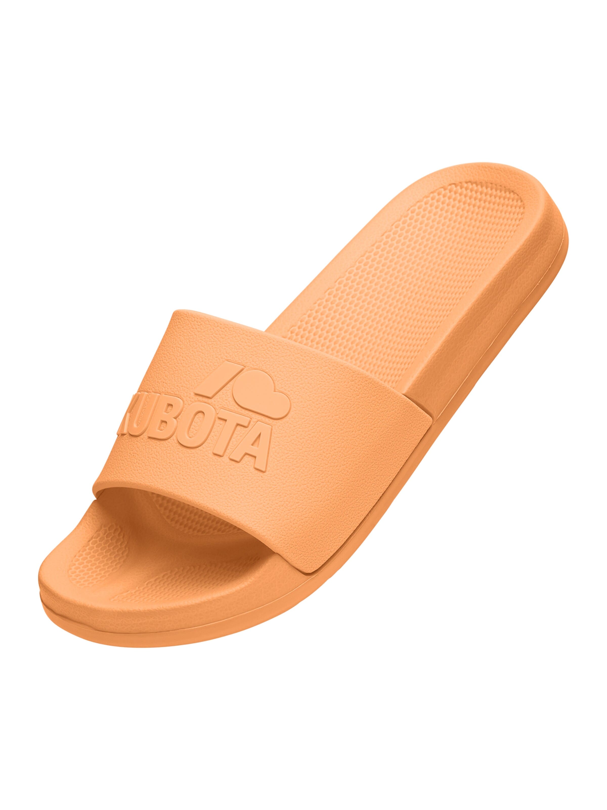 Kubota Strand-/badesko 'Kubota Women's Slip-On Light Green Basic Plain Pool Slides' i orange