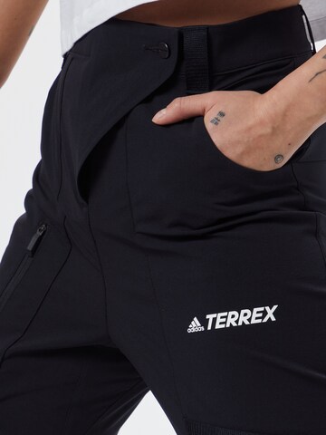 ADIDAS TERREX Slimfit Outdoorbroek 'Zupahike' in Zwart