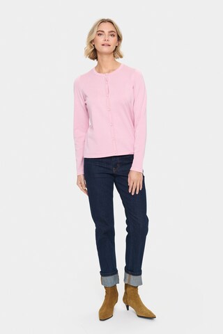 SAINT TROPEZ - Casaco de malha em rosa
