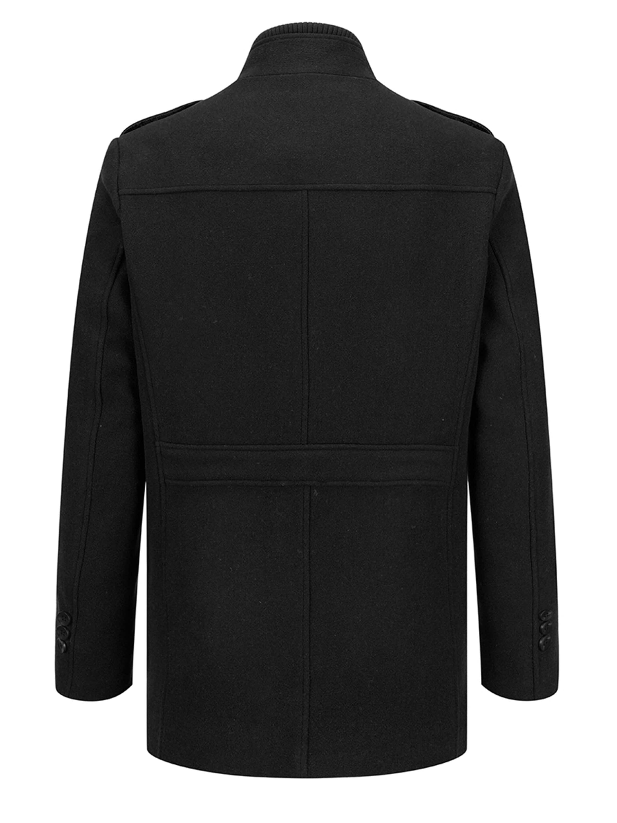 ALLTHEMEN Winter Coat 'Winterruhe' in Black