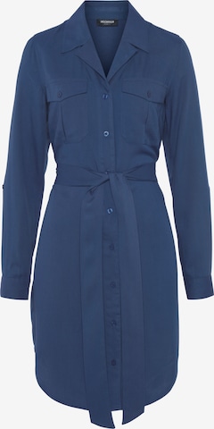 HECHTER PARIS Shirt Dress in Blue: front