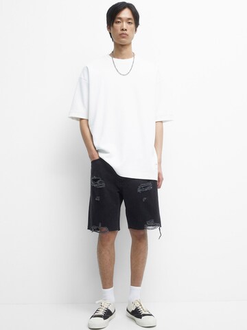 Pull&Bear Regular Shorts in Schwarz