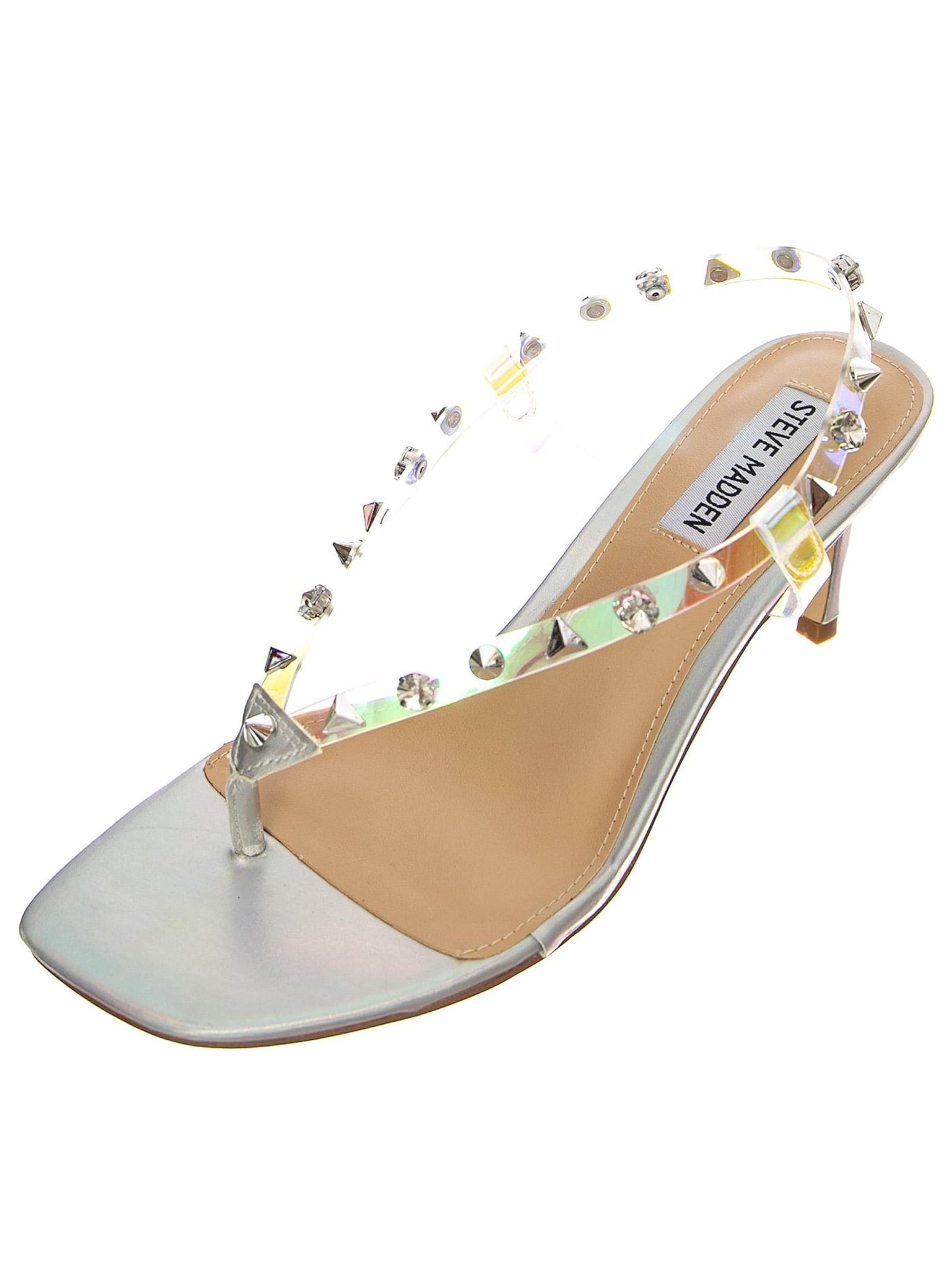 STEVE MADDEN Sandały 'Womens Zazzy-S Sil Iridescent Sandals' w kolorze srebrny: przód