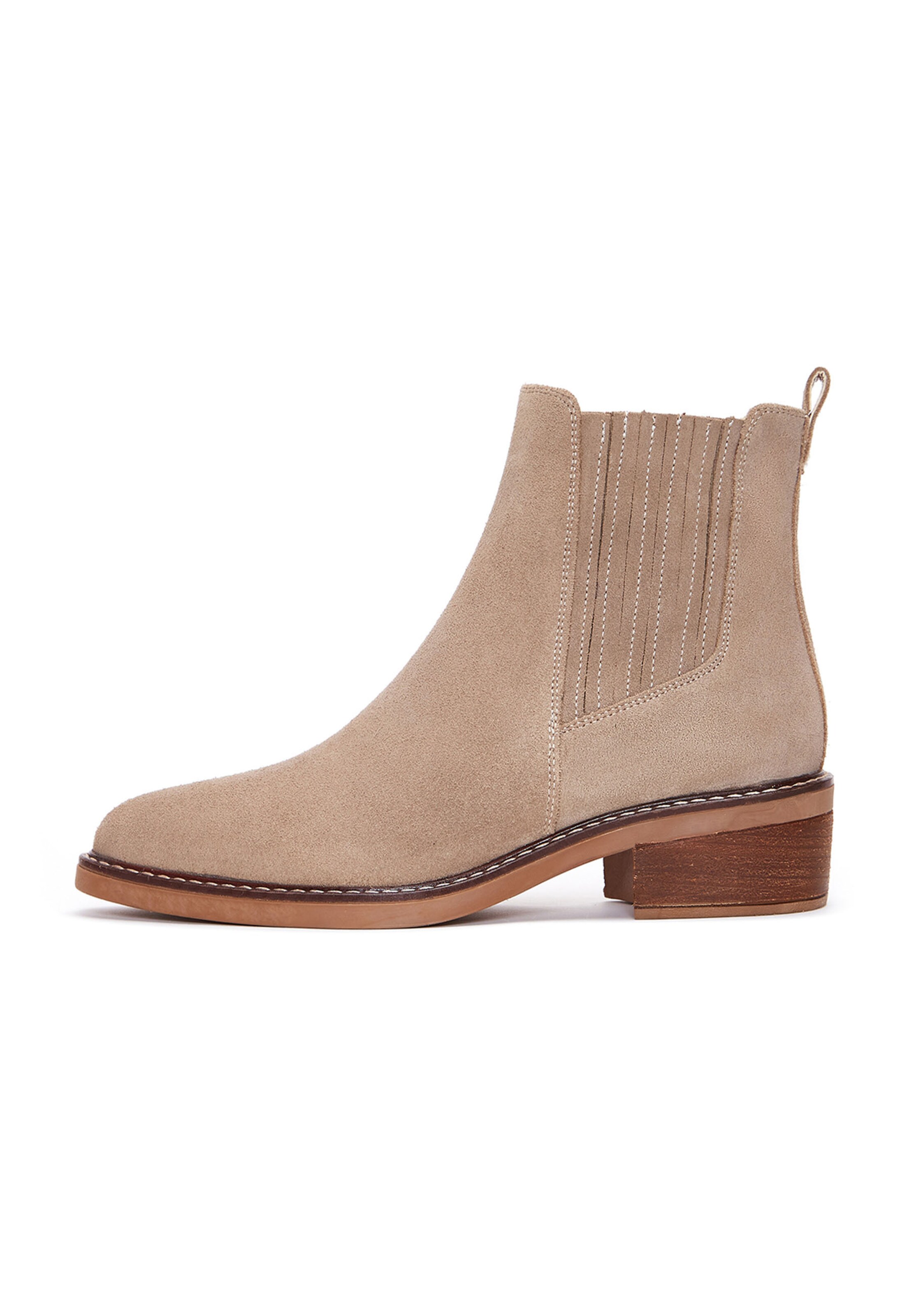 Derimod Chelsea boots in Beige: voorkant