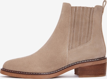 Boots chelsea di Derimod in beige: frontale