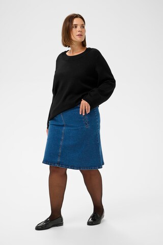 KAFFE CURVE Pullover in Schwarz: Vorderseite